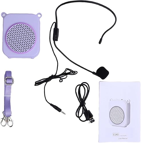 Miniatura 9 de Alomejor Voice Amplifier with Headset Microphone,Portable Amplifier,Suitable for Teacher,Outdoor Activities,Tour Guide, Speaker (Purple)