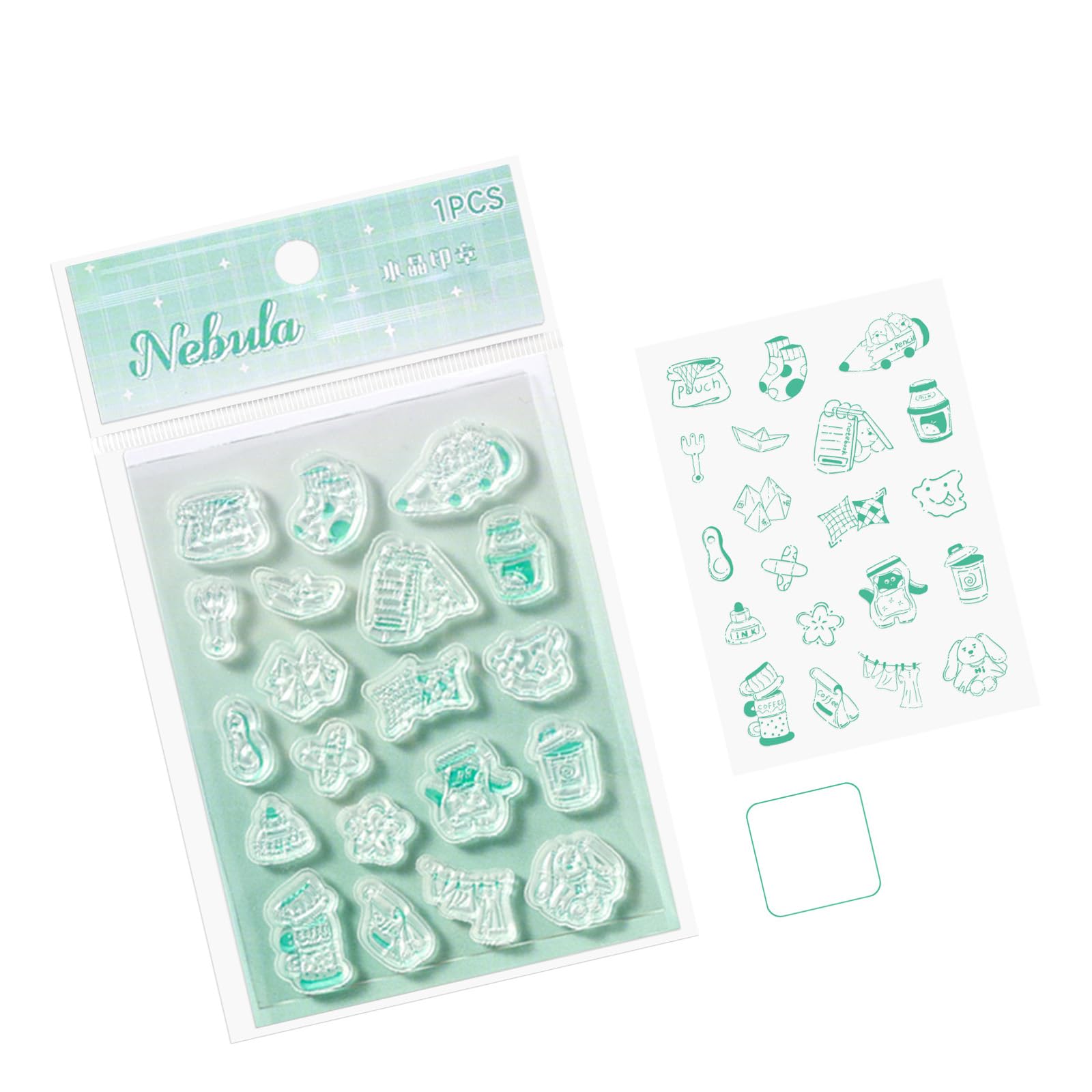 Journal Stamper Set with Anti Slip Grip Acrylic Handle for Journal Diary Notebook Scrapbooking and Paper Craft Project Acrylic Handle Seal Set Alignment Seal