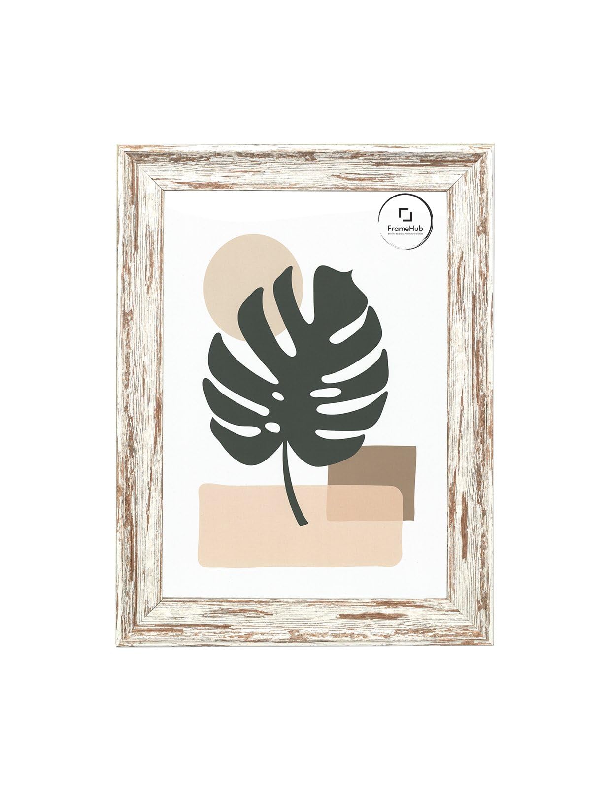 FrameHub Industrial Vintage looking Shabby Chic/Camouflage Picture/Photo/Poster frame - Moulding measures 32mm wide and 18mm deep (Walnut, 20x16