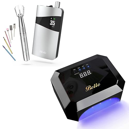 Belle Taladro de uñas recargable y lámpara de uñas