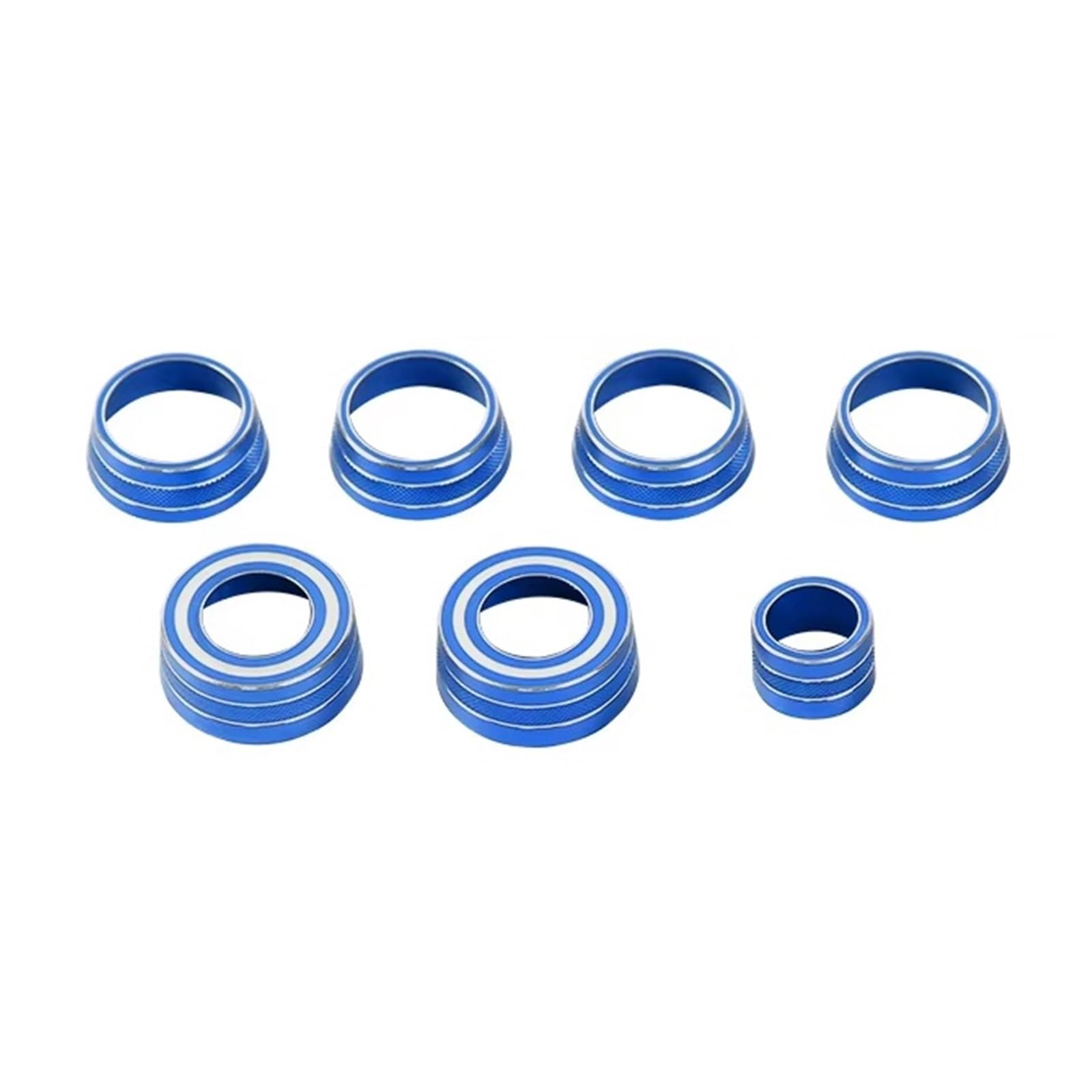 TINGYUS for Chevrolet for Camaro 2017 Up Car Dashboard Central Console Air Conditioning Volume Knobs Trim Ring Car Interior Mouldings(Blue)