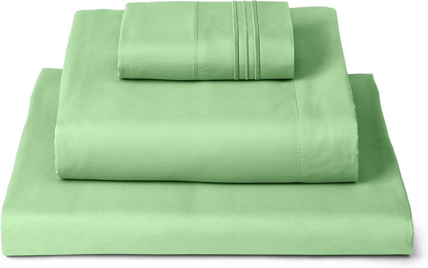 Mellanni Twin Sheets Set - 3 PC Iconic Collection Bedding - Hotel Luxury, Extra Soft, Cooling Bed Sheets - Wrinkle, Fade, Stain Resistant (Twin, Pistachio)