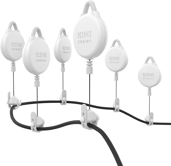 KIWI design VR Kabelmanagement, 6 Packs Pro-Version VR Cable Management Kompatibel mit VR-Headsets HTC Vive/HTC Vive Pro/Rift S/Quest 2 PlayStation/Microsoft MR/Valve Index VR Zubehör(Schwarz) - 1