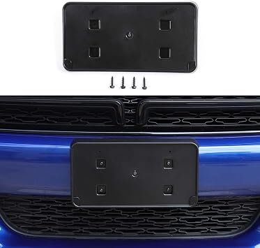 Jimen for Charger License Plate Holder, Front License Plate Frame Mount Bracket Compatible with Dodge Charger 2015-2023