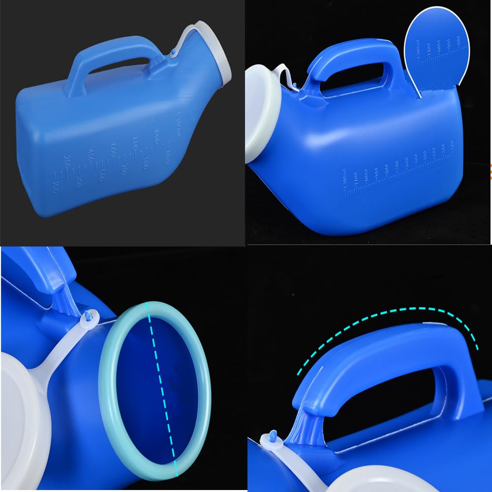 Bottiglia Per Urina Da 1200 Ml In Plastica Resistente, Con Tappo Antigoccia E Manico, Per Anziani, Viaggiatori E Situazioni Di Emergenza
