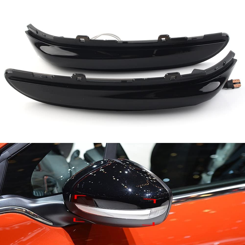 Indicador Lateral Luz LED Espejo Lateral Coche Lámpara Señal Giro Dinámica Que Fluye Para Peugeot 208 2008 2012-2021 Para Citroen C3 III C4 Para Cactus 2017-2021 Piloto lateral