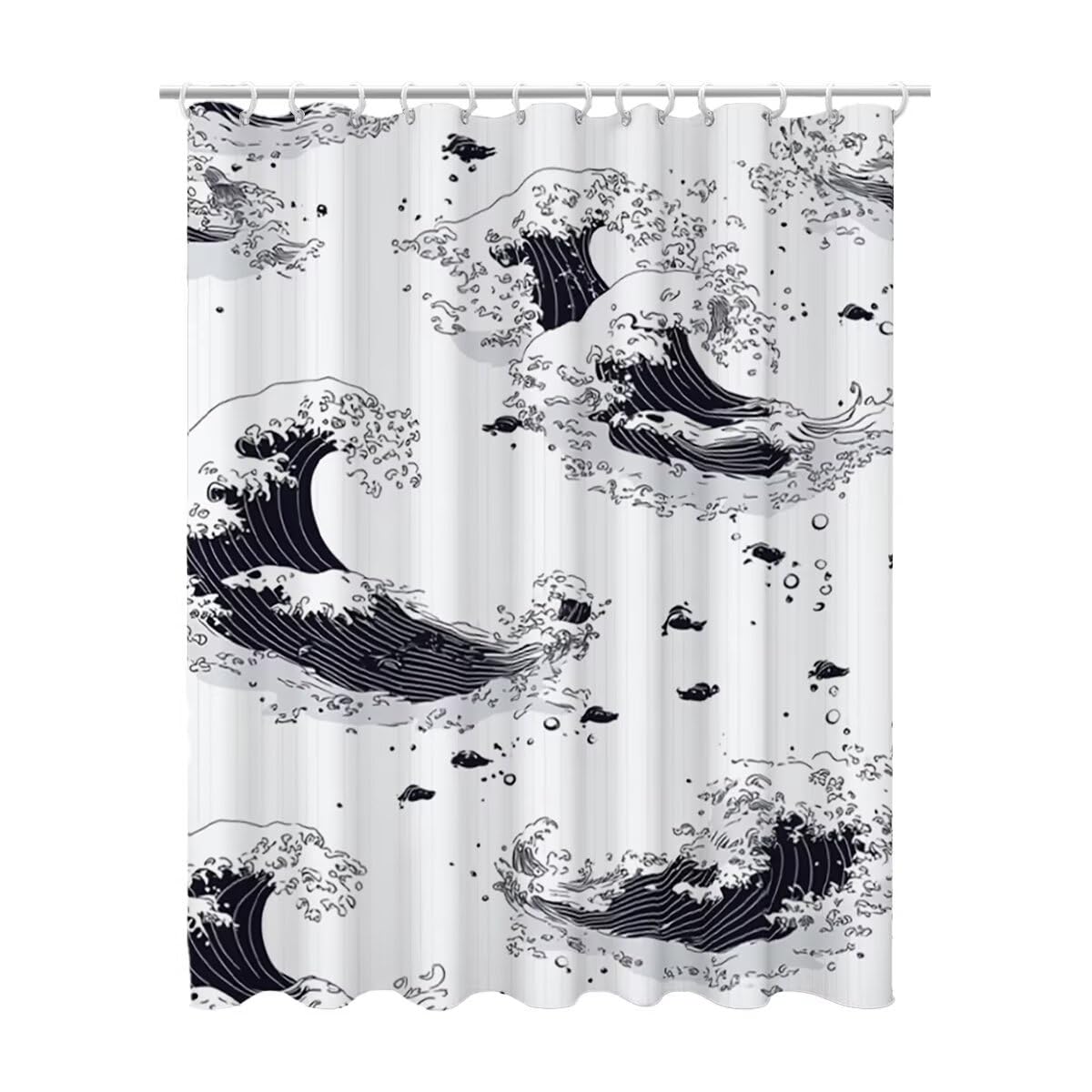 Rideau douche 100x200 cm ourlet lesté anti-collant contre l'eau