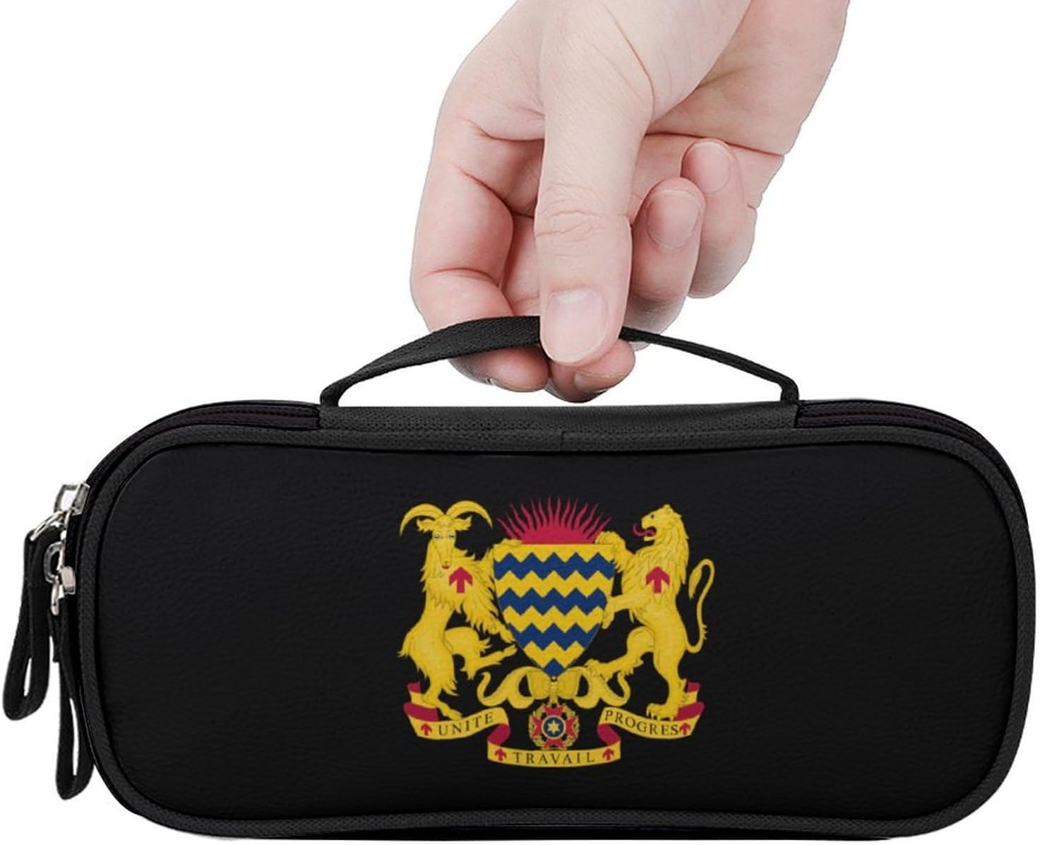Coat of Arms of Chad Travel Makeup Bag Tote Cosmetic Organizer Handbag image 3