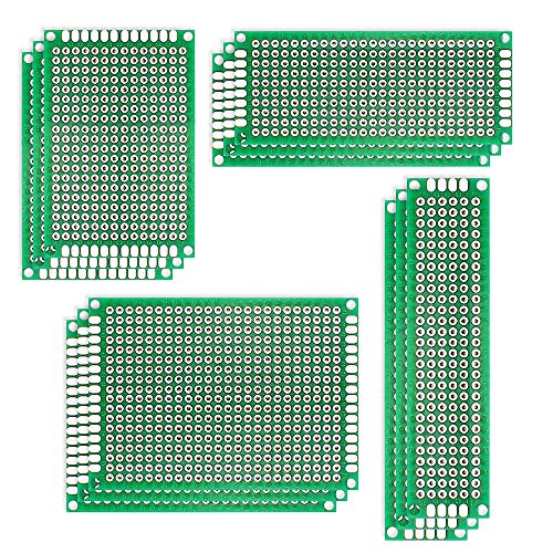 Eiechip® 12pcs/lot 5x7 4x6 3x7 2x8cm Double Side Prototype DIY Universal Printed Circuit Electronics PCB Board Protoboard for arduino