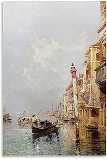 LLYYZN Painting Poster,Works by The Famous Austrian Painter Franz Richard Unterberger 9 Posters Wall Art Painting Canvas Living Room Prints Bedroom Decor Poster Artworks 24x36inch(60x90cm)