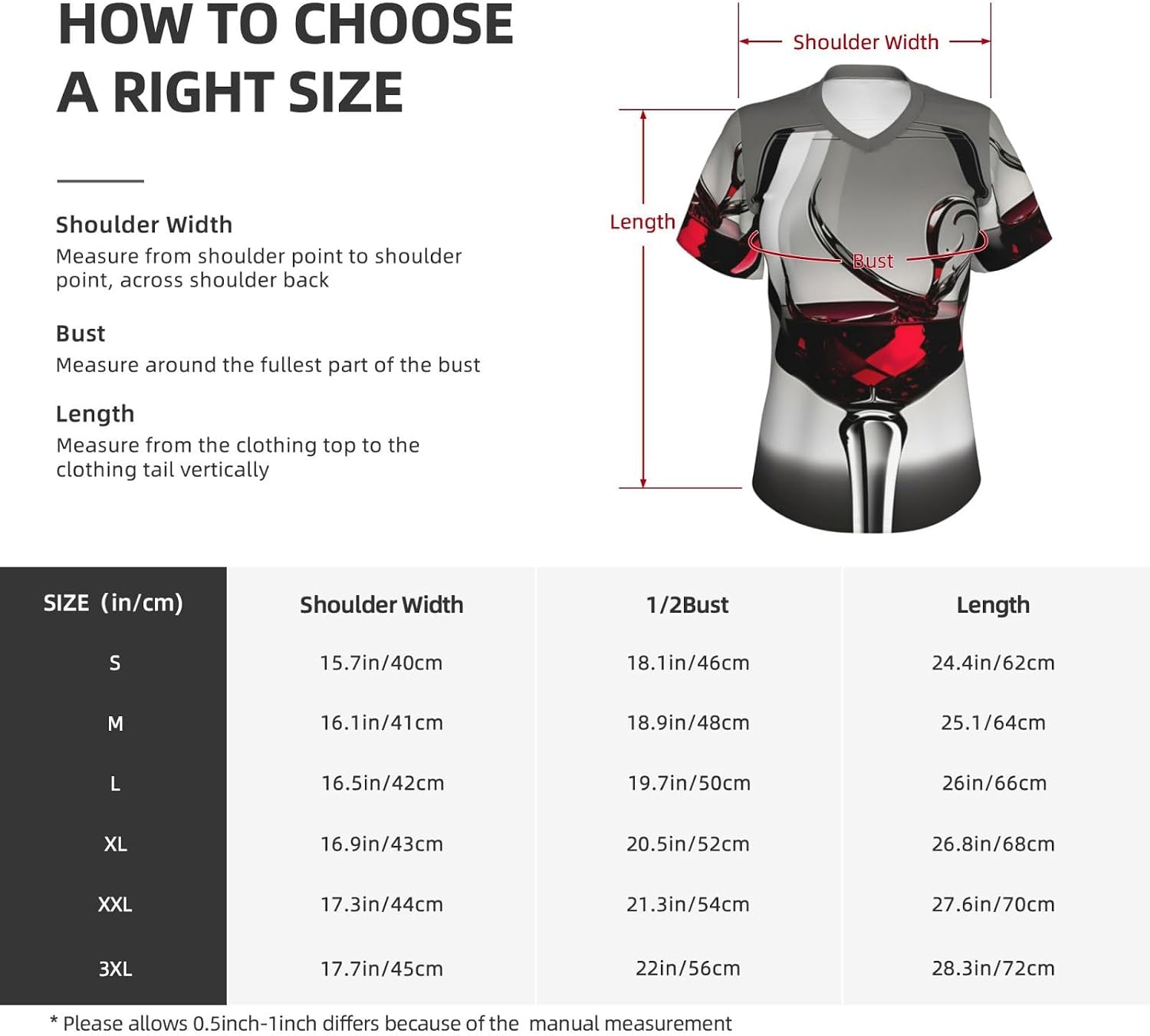 Women Casual Wine Glass Print V-Neck T-Shirt Short Sleeve Summer Trendy Tops.