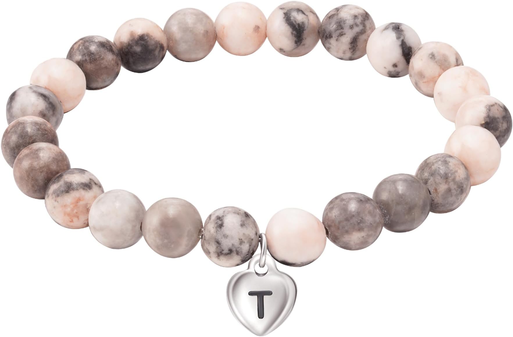 HGDEERTeen Girl Gifts | Charms Initials Natural Stone Bracelets | Suitable for Birthday, Confirmation, Graduation, and Anniversary