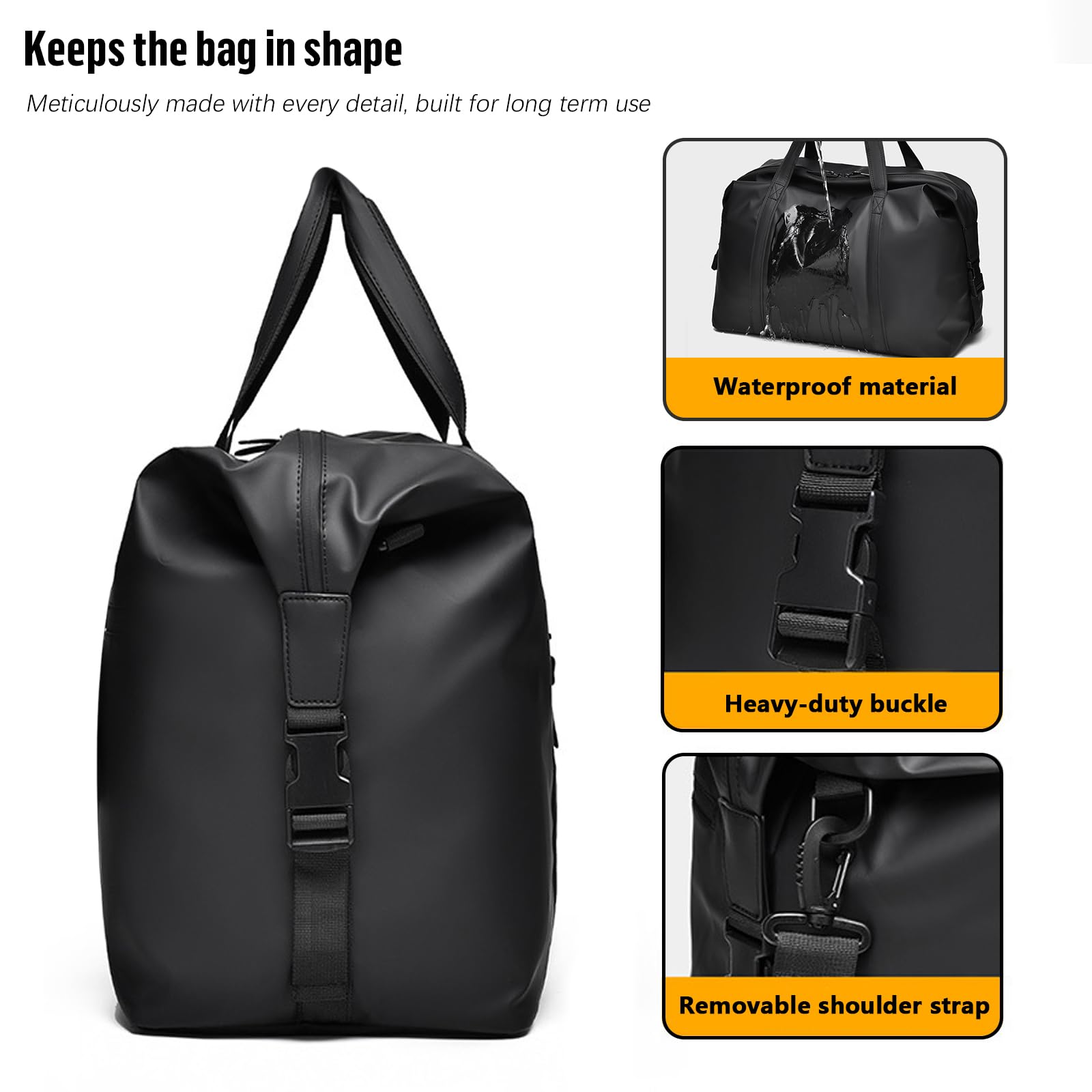 Easyjet - Bolsa de viaje para cabina Easyjet de 45 x 36 x 20 pulgadas, bolsa de transporte de piel sintética con correa para el hombro, bolsa de fin de semana para hombres y mujeres