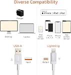 Amazon Basics USB-A to Lightning Charger Cable, Nylon Braided Cord, MFi Certified Charger for Apple iPhone 14 13 12 11 X Xs Pro, Pro Max, Plus, iPad, 1.83 m, Dark Gray