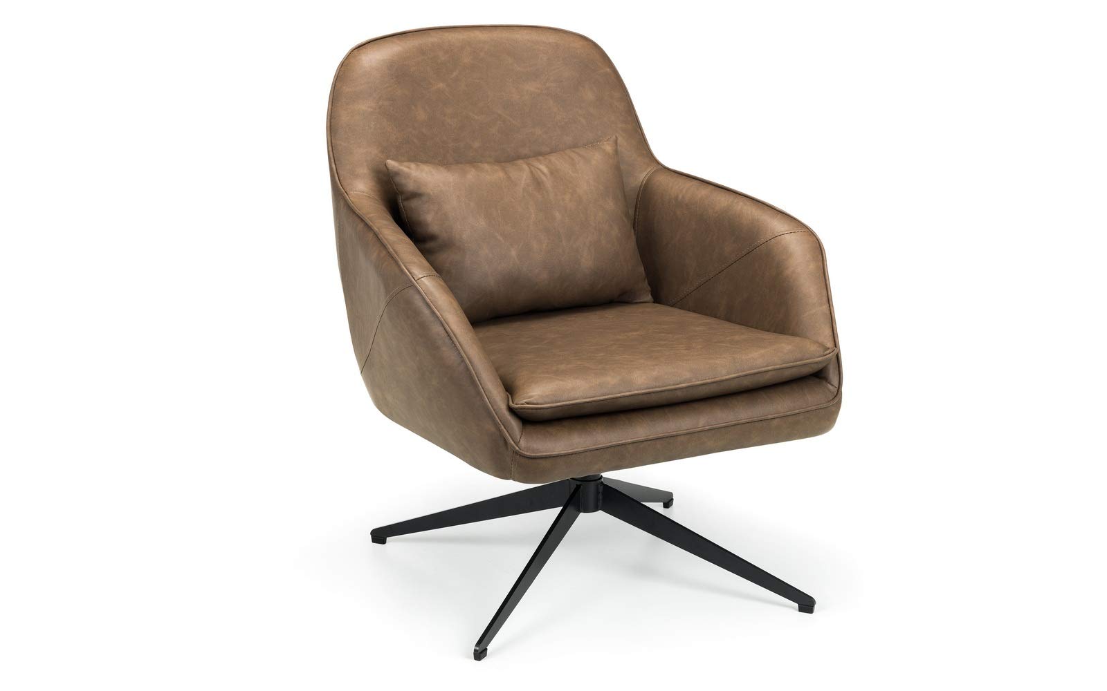 Julian Bowen Bowery Swivel Chair - Brown Accent Chairs