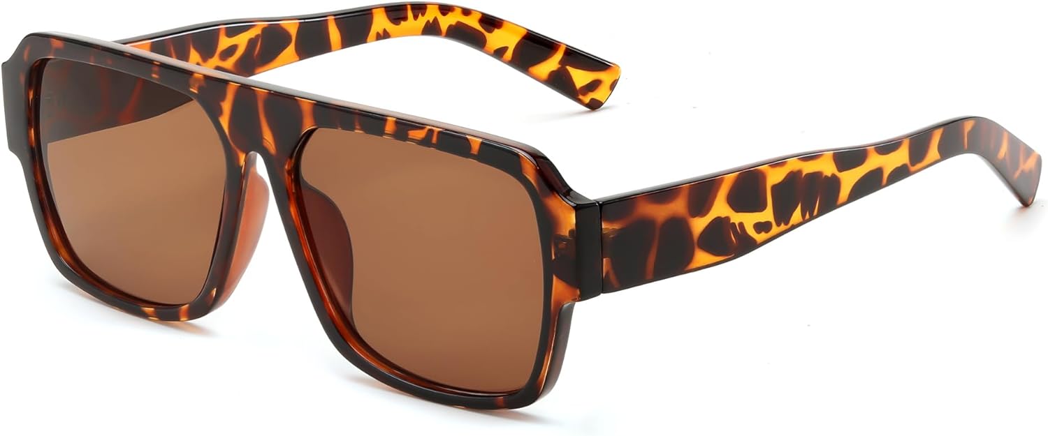 FEISEDY Square Sunglasses for Women Men Rectangle Classic Sunglasses Designer Thick Frame Shades Sun Glasses UV400 B0166