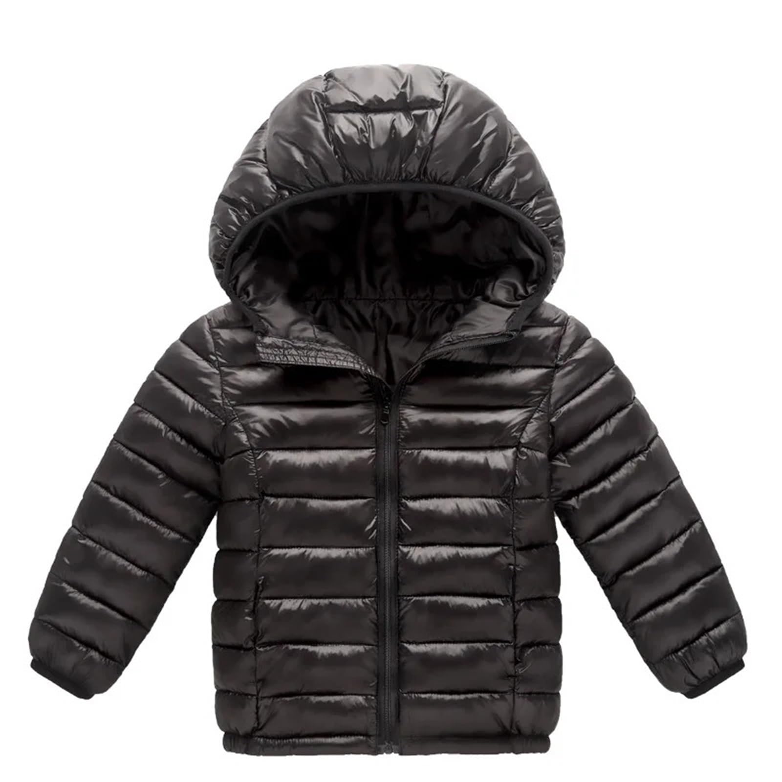 Children's Winter Hooded Down Jacket - Plush Thicken Lightweight Parka for Boys & Girls (4-6 Years)