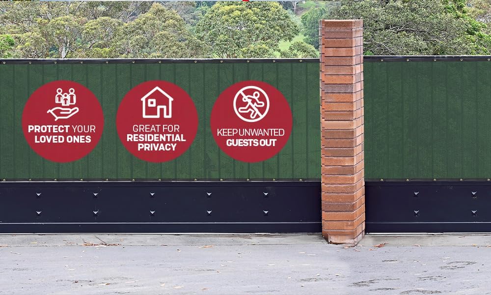 Privacy Fence Screen - 4ft x 50ft - 85% Blockage - Premium Weather Resistant Privacy Screen with Reinforced Hems and Grommets for Commercial and Residential Outdoor Spaces - Green…