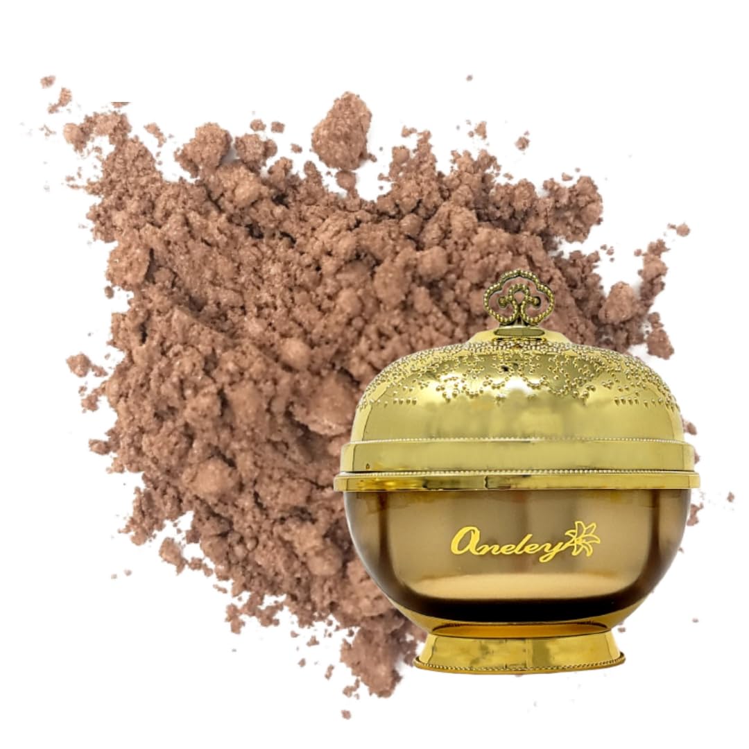 Pure Loose powder mineral foundation natural certified organic vegan cruelty free preservative free no parabens skin soothing formulation sweat proof breathable (Luscious)