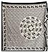 Black and White Indian Traditional Mandala Hippie Wall Hanging Cotton Tapestry Bohemian Bedspread (Elephant Floral Queen Size)