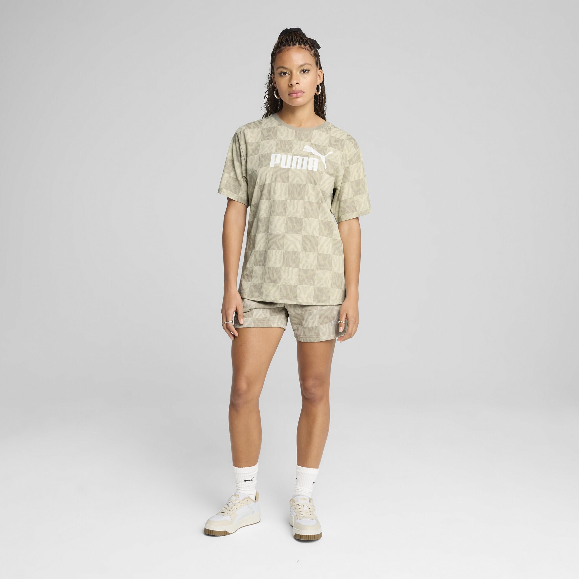 PUMA Ess Graphic Mid-rise Aop Shorts 5" - Szorty z dzianiny Kobiety