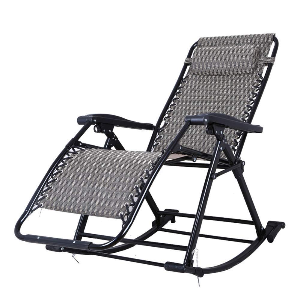 Chaise longue de patio contre le mal de dos avec têtière amovible