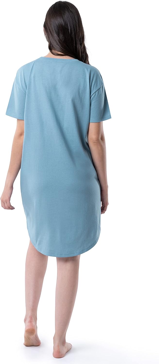 Wrangler womens Short Sleeve Crewneck Pocket Sleepshirt - Image 2