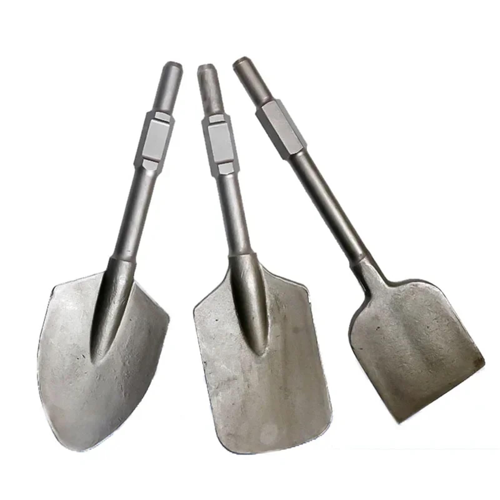 Bêche à Argile Grande pioche électrique à tête élargie, ciseau électrique épais for Excavation de béton, Pelle en Forme de cœur de pêcher(Brown)