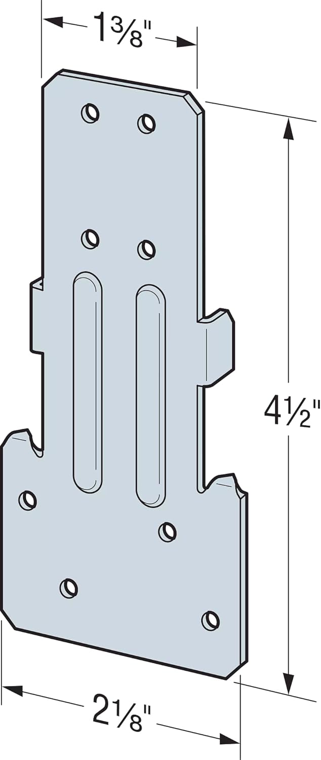 Simpson Strong-Tie RSP4 RSP 4-1/2 in. Galvanized Reversible Stud-Plate Tie (Pack of 100)