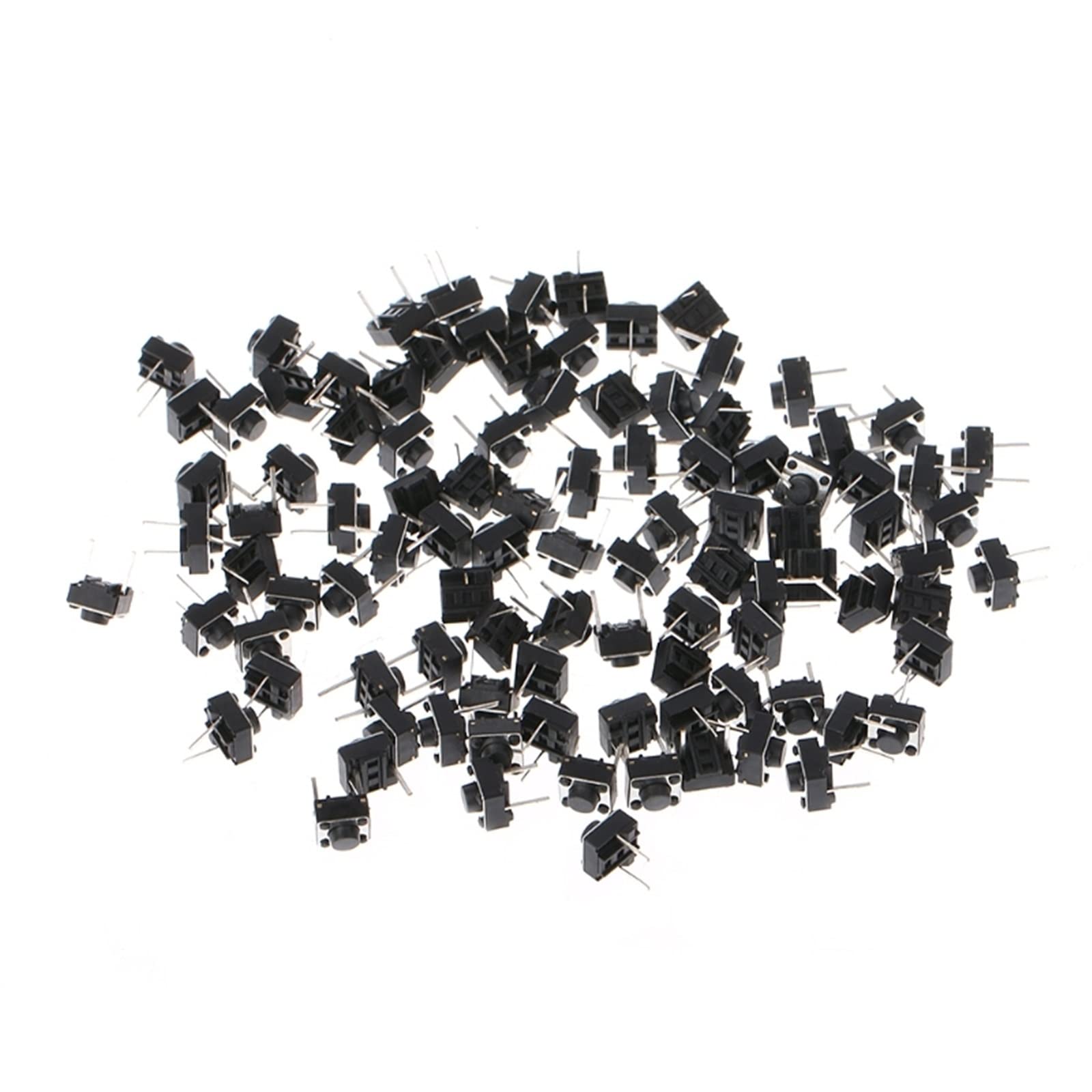 JFQOWCMP 100 Pcs 6x6x5mm 2 Pin Micro Momentary Push Button Tactile Switch