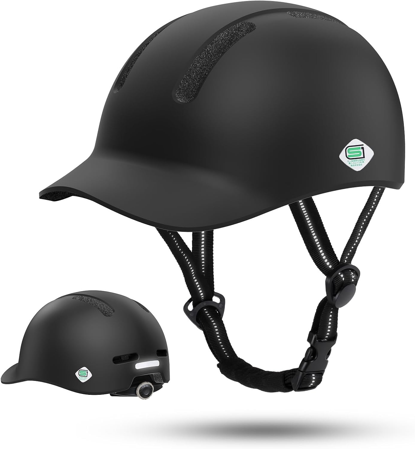 Shinmax Kask rowerowy dla mężczyzn i kobiet, kask rowerowy z wizjerem dla miejskich podróżników, regulowany kask do roweru górskiego, kask rowerowy dla dorosłych