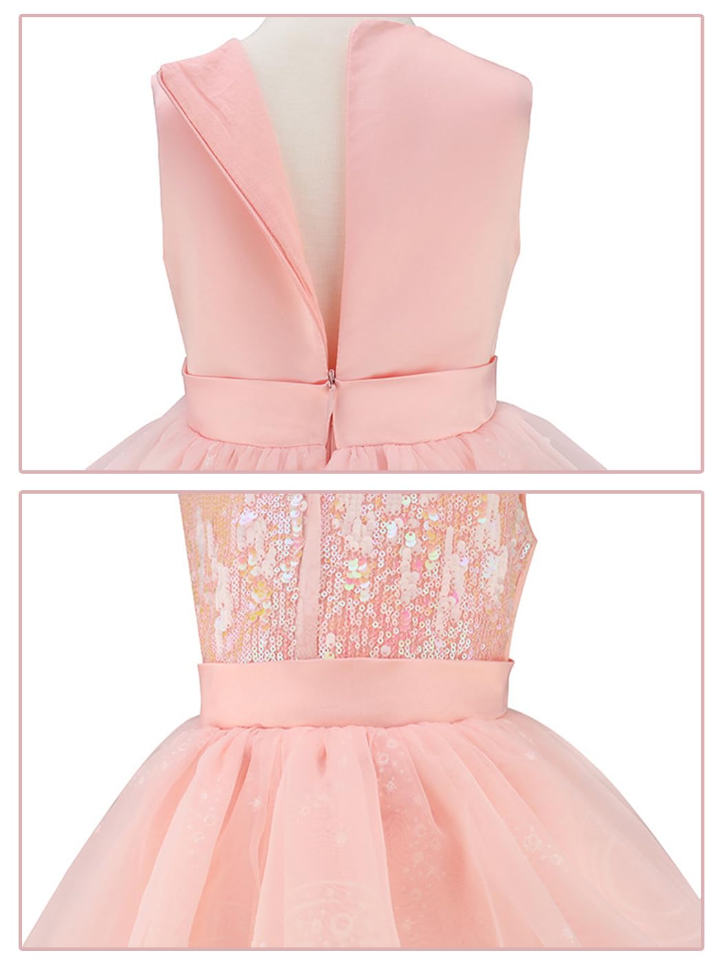 Bambina Glinda Cosplay Costume con Accessori Abito da Principessa Wicked Strega Glinda Costume Abito da Sera Rosa Natale Halloween Carnevale Party Stage Performance Cosplay Ragazza 110-160