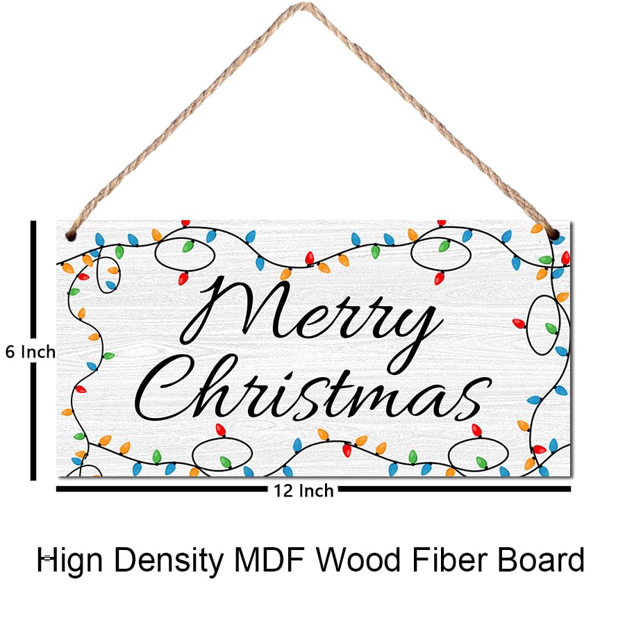 Christmas-Door-Sign-Merry-Christmas-Wooden-Hanging-Decor-Christmas-Themed-Winter-Wood-Sign-Christmas-Decor-For-Door-Porch-Home-6×12-Inch Christmas Door Sign Merry Christmas Wooden Hanging Decor Christmas Themed Winter Wood Sign Christmas Decor For Door Porch Home 6×12 Inch