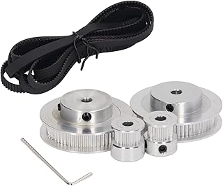 Roda síncrona, polia da correia dentada 20T 60T aplicação larga liga de alumínio de fácil instalação 2 conjuntos para impressora 3D(Furo Interno de 5mm 5mm)