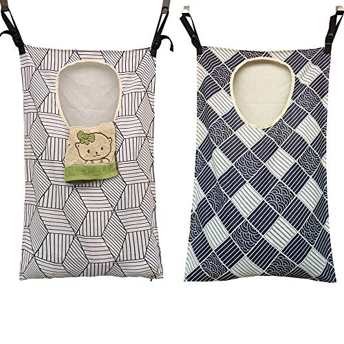 Hdhyk Adjustable Space Saving Door Hanging Laundry Hamper Bag With Free Hanging Hooks,Door Hamper For Holding Dirty Clothes (2Pack) #TOP9