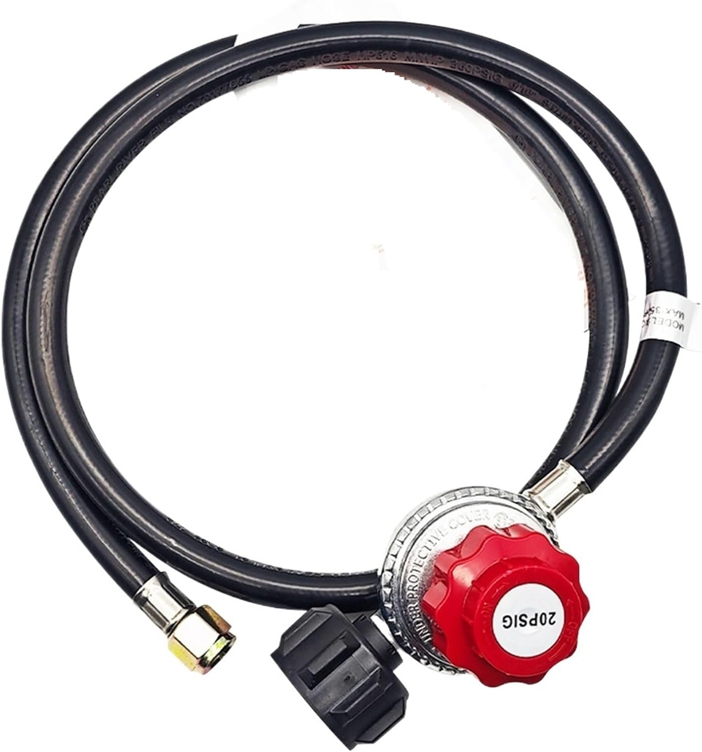 Propane Hose Adapter 1.5FT Grill Connector with Hose 0-20 PSI Adjustable Propane Regulator LP Gas Grill Regulator Hose for Gas Grill Connection