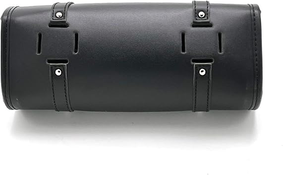 Motorcycle Tool Bag - Lockable Waterproof PU Leather Handlebar Storage Pouch, Retro Roll Saddlebag | Compact and Durabl Front Fork Bag for Motorcycles, Ideal for Tools and Esentials