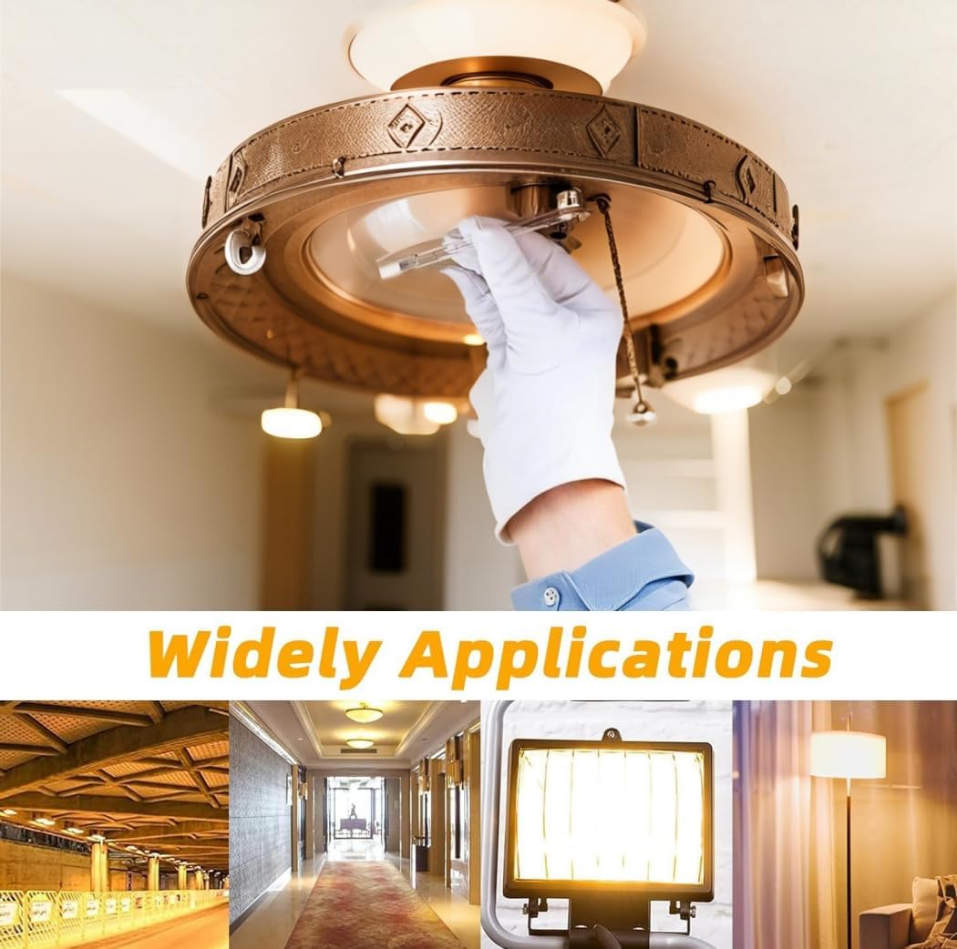 R7S Halogen Light Bulbs 120V 150W,6 Pack J78mm T3 J Type Halogen Bulbs, 3 Inch Long Double Ended Light Bulb for Work, Security,Landscape Lights, Dimmable