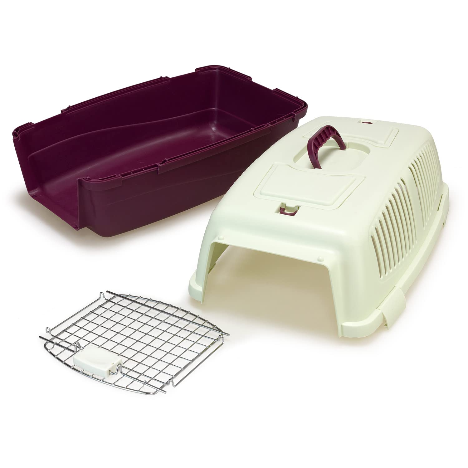 ARQUIVET Cage de transport - 54 x 36 x 33 cm - Chiens et chats de petite ou moyenne, gros rongeurs - Transport en train et en voiture