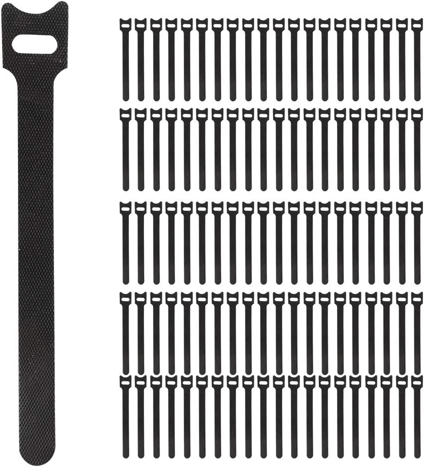 The Multipurpose Cable Ties 100 Pieces Cable Organizer Telephone Cable Management Headphones Ties Wire Winder 12 * 150 m Nylon Tape Back to Tape-K