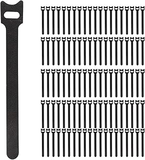 The Multipurpose Cable Ties 100 Pieces Cable Organizer Telephone Cable Management Headphones Ties Wire Winder Protection 12 * 150 m Nylon Tape Back to Tape--K