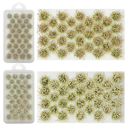 Woohome 64ピース 静的草 タフトモデル 草 房型 鉄道 人工芝 ふさふさした房の花束 植生グループ 列車 風景 鉄道 人工芝 モデリング（Amazon）