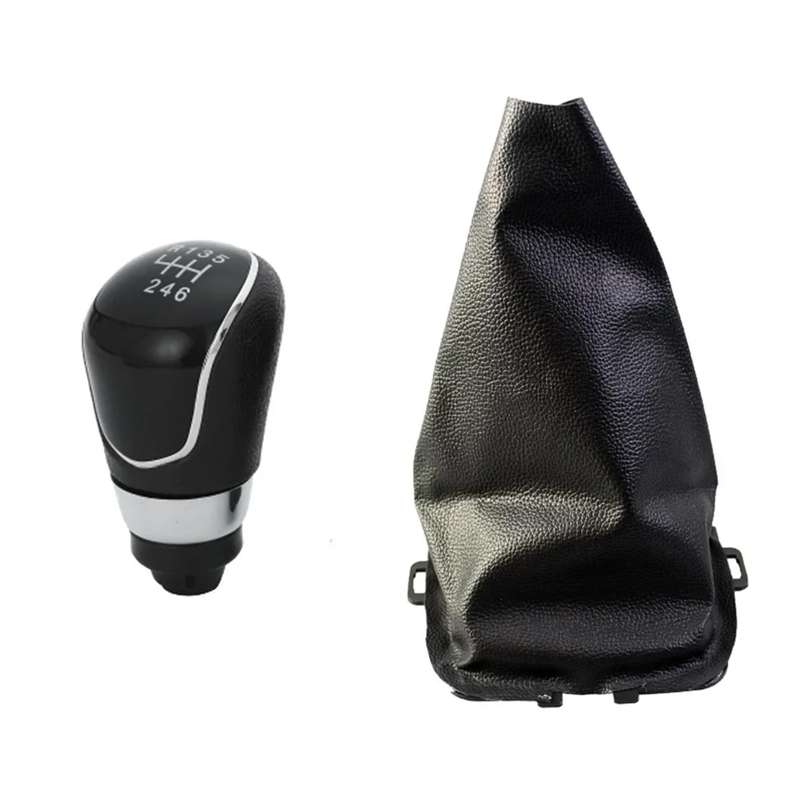 SAUANMNKTP Gearshift Knob for Fiesta 2008-2012 Gear Shift Knob Shifter Lever Stick Gaiter Boot Cover