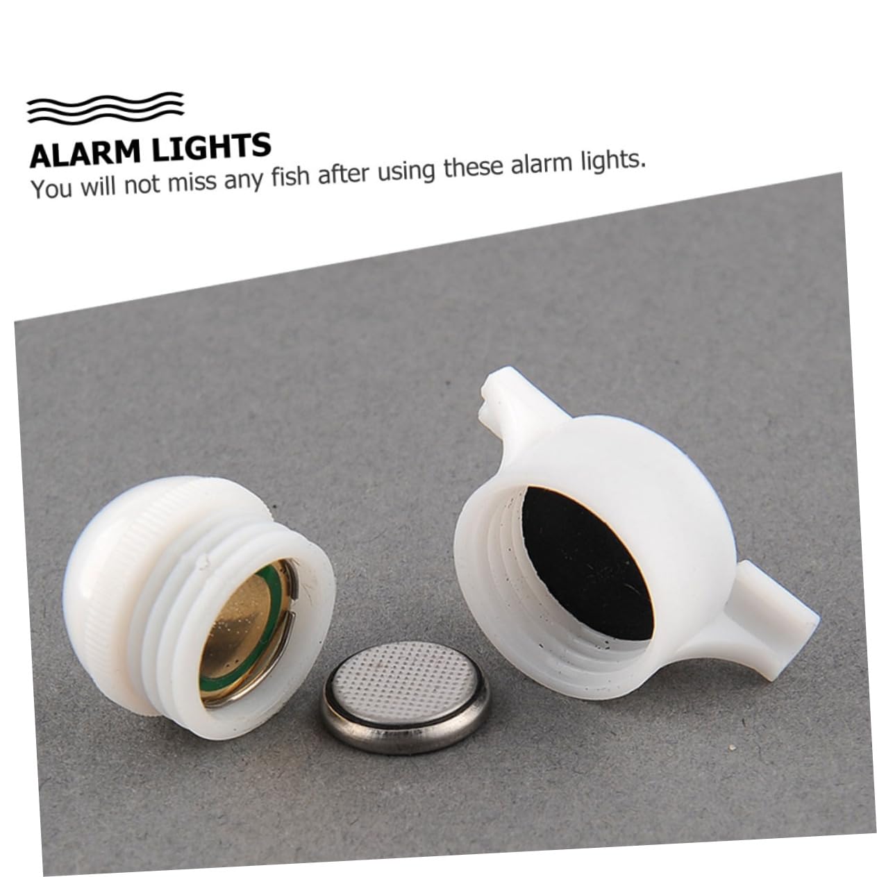 INOOMP 12 Pz Luce Di Allarme Per La Pesca Notturna Lampade a Induzione Da Pesca Indicatore Di Morso Di Pesca Luce Del Morso Di Pesca Scambisti Di Carpe Portato Bianca Plastica Splendere