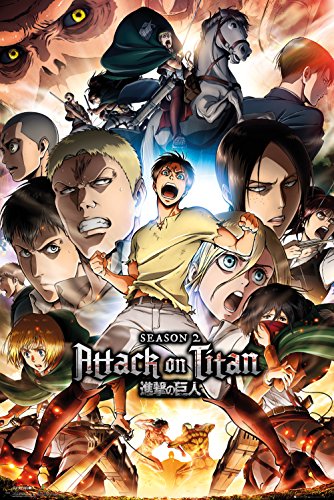 GB Eye Ltd Attack on Titan Season 2, Collage Schlüssel Kunst, Maxi Poster, verschiedene
