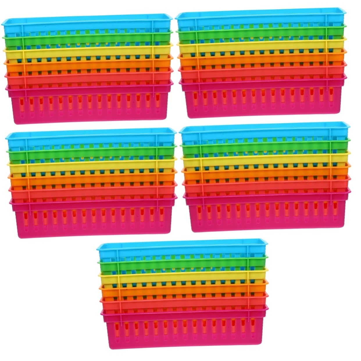Operitacx 30pièces Panier De Rangement Multi-usages Pour Fournitures Scolaires Organisateur De Bureau Conteneurs Pour Crayons Et Matériel De Dessin