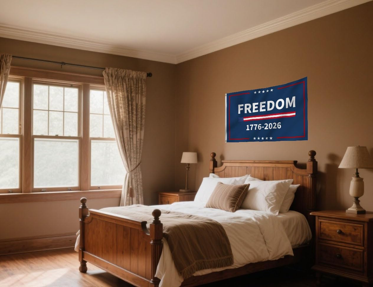 Freedom Flags 3X5FT, 1776 2026 Flag,Both Sides Printed, Men Women Banner, Vibrant Colors, Double Stitched with Brass Grommets, Bar Garden Street Decoration Indoor Outdoor Use, Gifts. (Blue, 3x5ft)