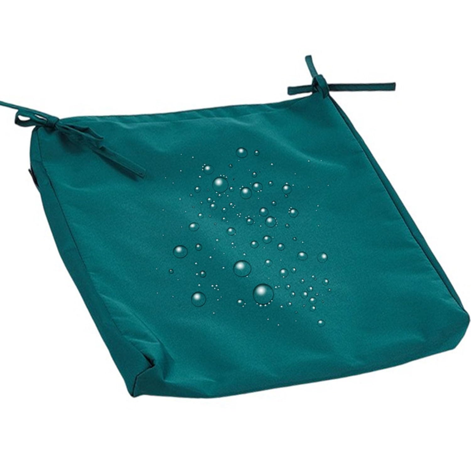 JORTUIO 1/2/4 PCS Patio Cushion Covers Waterproof Outdoor Couch Seat Cushions Slipcovers Replacement Washable Furniture Protector With Ties Sofa Chair Seat Cover With Zipper(Dark Green,45x45x10cm1pc)