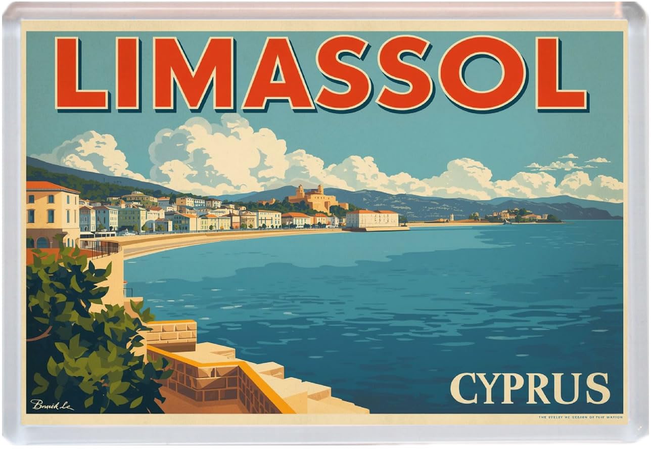 Limassol - Cyprus - Jumbo Artistic Fridge Magnet 96 x 67mm BBSFHM3013