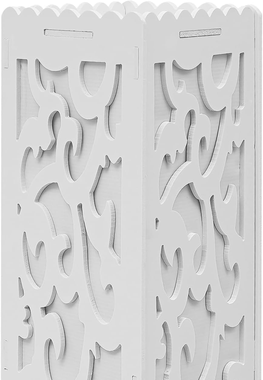 8 Pcs White Wedding Column with LED Light, 47" Carved Pillar Decoration Flower Roman Columns for Wedding Decorations, Birthday Parties, Commercial Opening Ceremonies